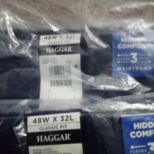 Two pair of men's slacks Haggard 48x32 new with tags